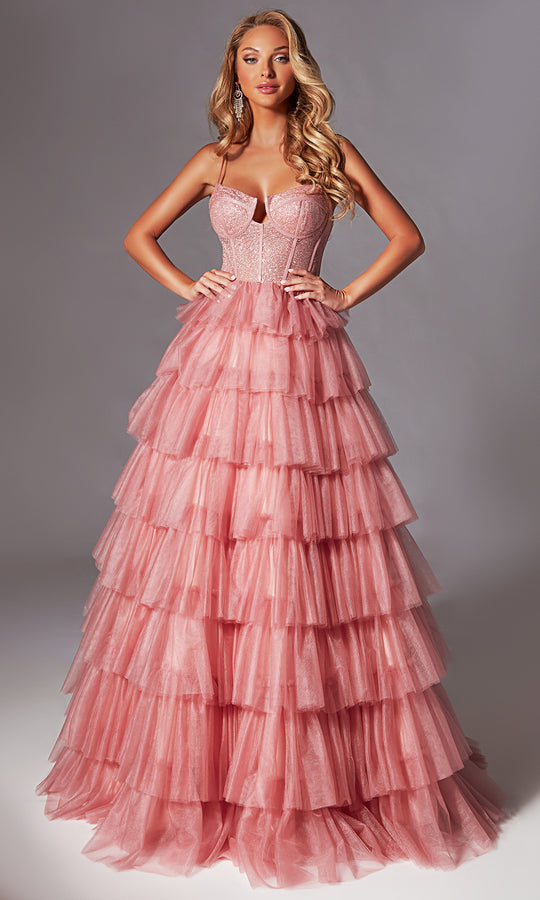 Aerie Couture 202 - Corset Bodice Ball Gown with Ruffle Skirt