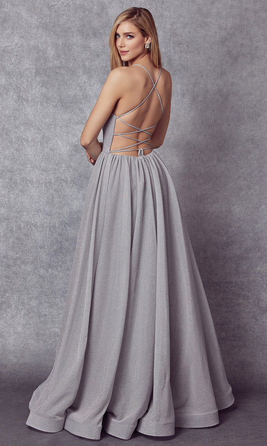 Juliet Dresses 204 - Glitter Scoop Neckline Ballgown