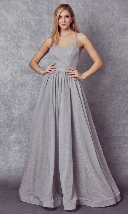 Juliet Dresses 204 - Glitter Scoop Neckline Ballgown