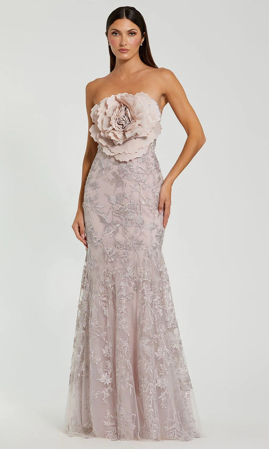 Mac Duggal 21036 - 3D Floral Bodice Strapless Gown