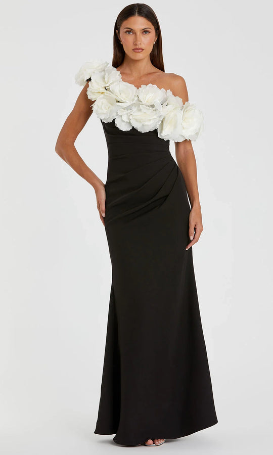 Mac Duggal 21079 - Floral Accent Crepe Sheath Dress