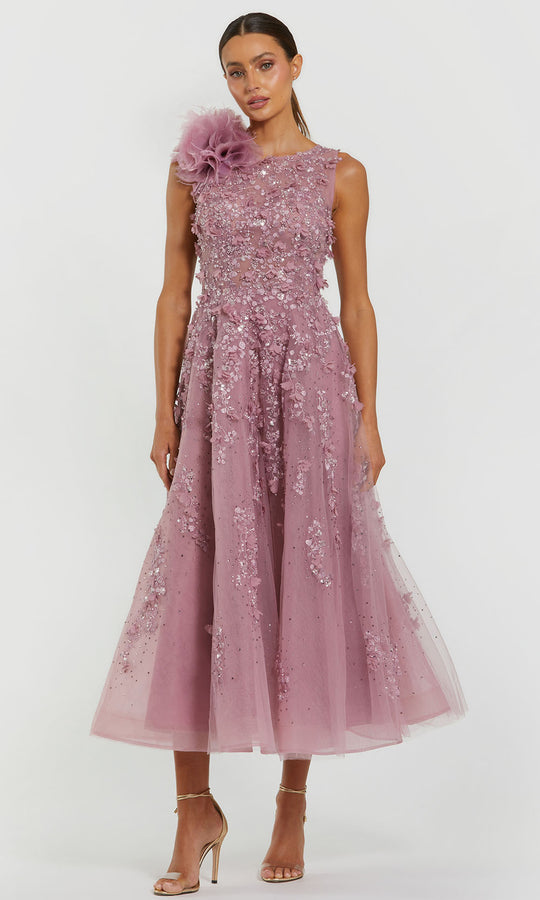 Mac Duggal 21091 - Sleeveless Floral Embellished Cocktail Dress