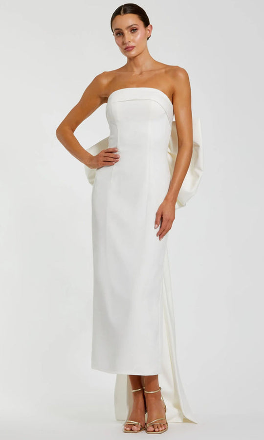 Ieena Duggal 21108 - Strapless Bow Back Sheath Dress
