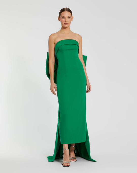 Ieena Duggal 21108 - Strapless Bow Back Sheath Dress