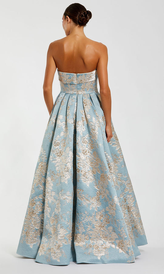 Mac Duggal 21144 - Floral Brocade Pleated Ballgown