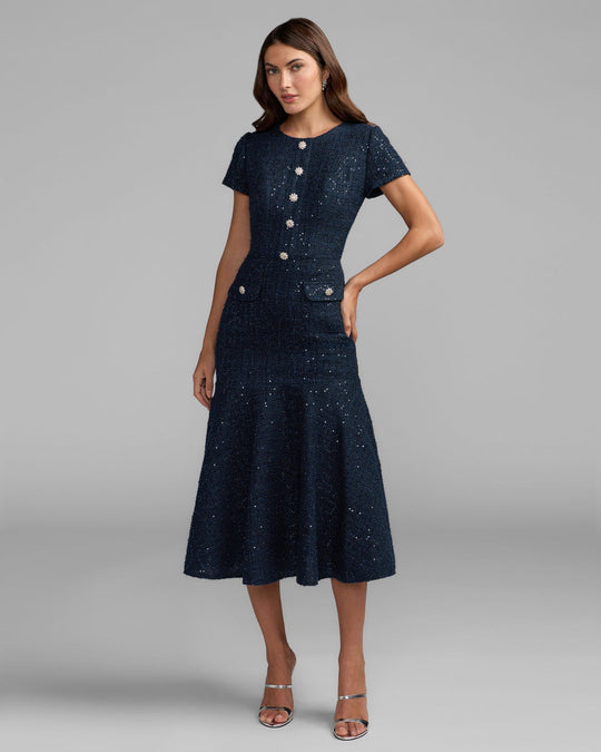 Mac Duggal 21167 - Short Sleeve Midi Dress