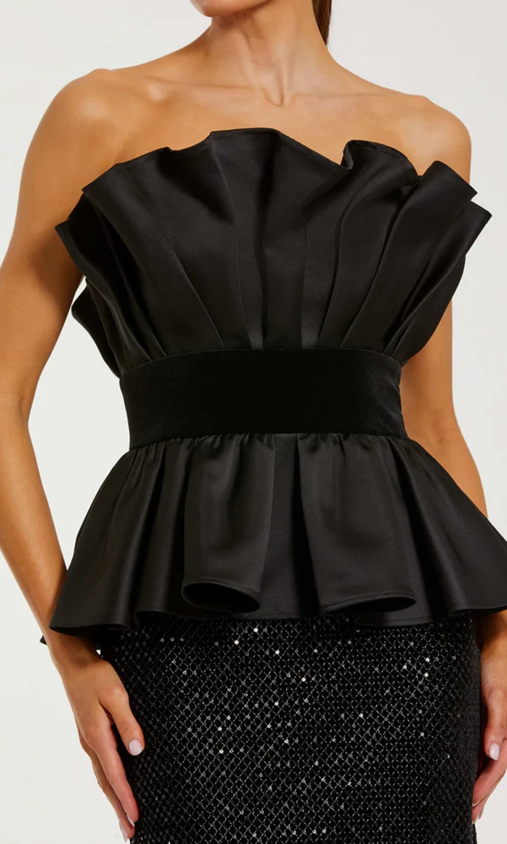 Mac Duggal 21174 - Long Satin and embellished crepe fabric (100% ...