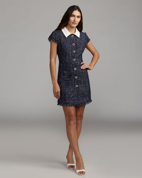 Mac Duggal 21422 - Collared Sheath Mini Dress