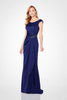 Cameron Blake - 219676 Embellished Bateau Sheath Dress