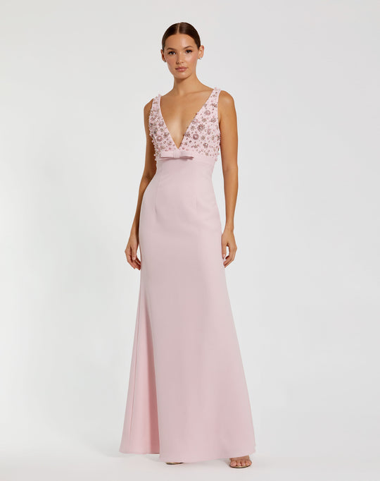 Ieena Duggal 2278 - Embellished Sleeveless Bodice Evening Dress