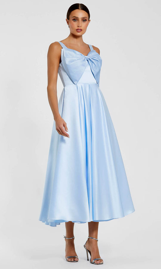 Ieena Duggal 2288 - Sleeveless Bow Bodice Tea-Length Dress