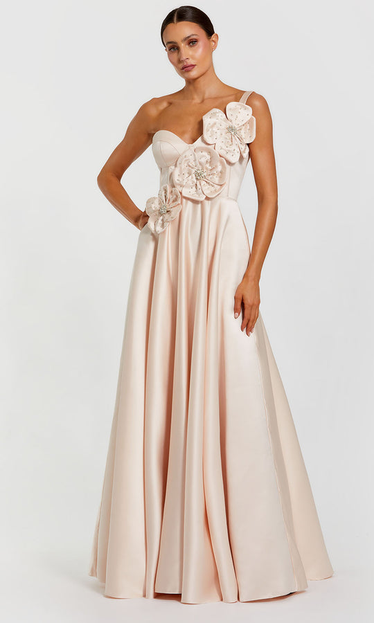Ieena Duggal 2292 - Oversized Floral One Shoulder A-line Gown