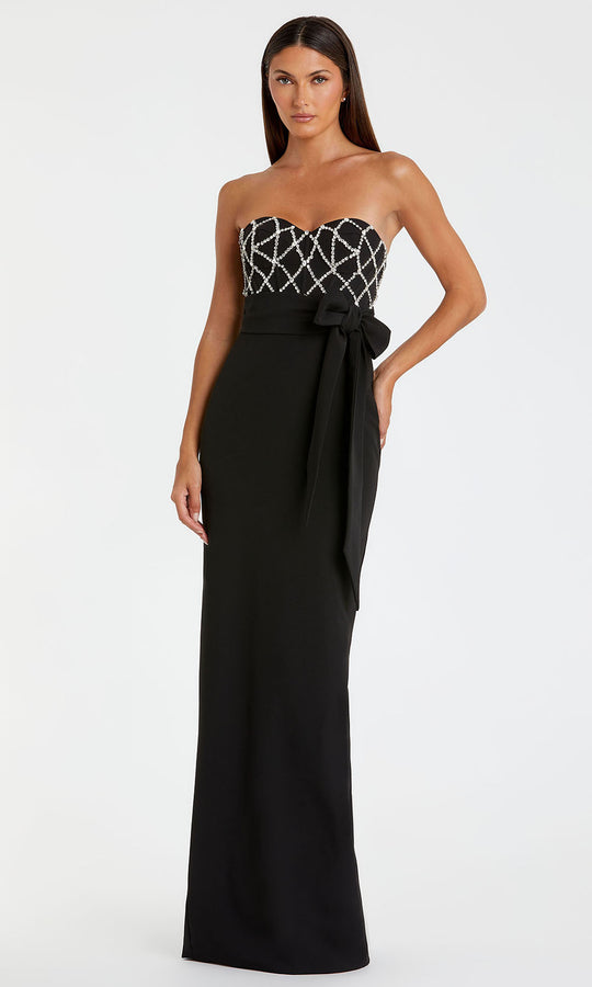 Mac Duggal 2294 - Strapless Column Gown with Beaded Bodice