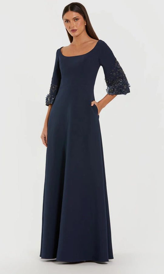 Mac Duggal 2311 - Scoop Neckline Crepe A-Line Formal Gown