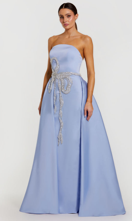 Mac Duggal 2317 - Beaded Bow Strapless Gown with Overskirt