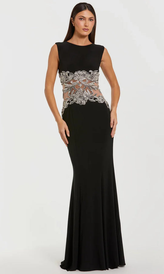 Mac Duggal 2324 - Beaded Illusion Waist Sleeveless Dress