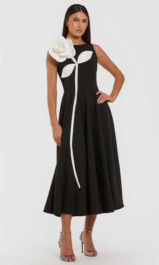 Mac Duggal 2329 - Oversized Flower Accent Bateau Prom Dress