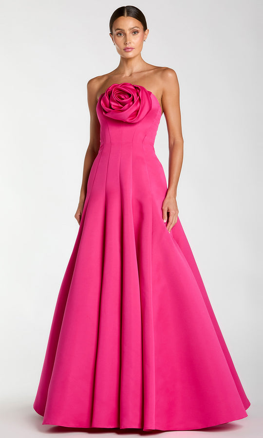 Ieena Duggal 2357 - Seam Detail Strapless A-Line Gown