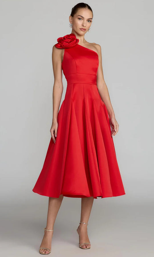 Mac Duggal 2364 - Godet Skirt One Shoulder Satin Dress