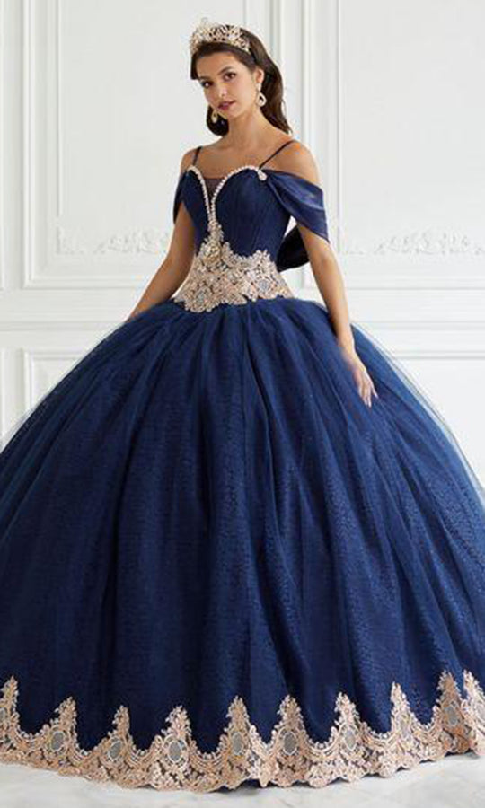 LA Glitter - 24095 Embellished Plunging Sweetheart Ballgown