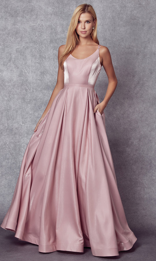 Juliet Dresses 244 - Scoop Neckline Ballgown with Pockets