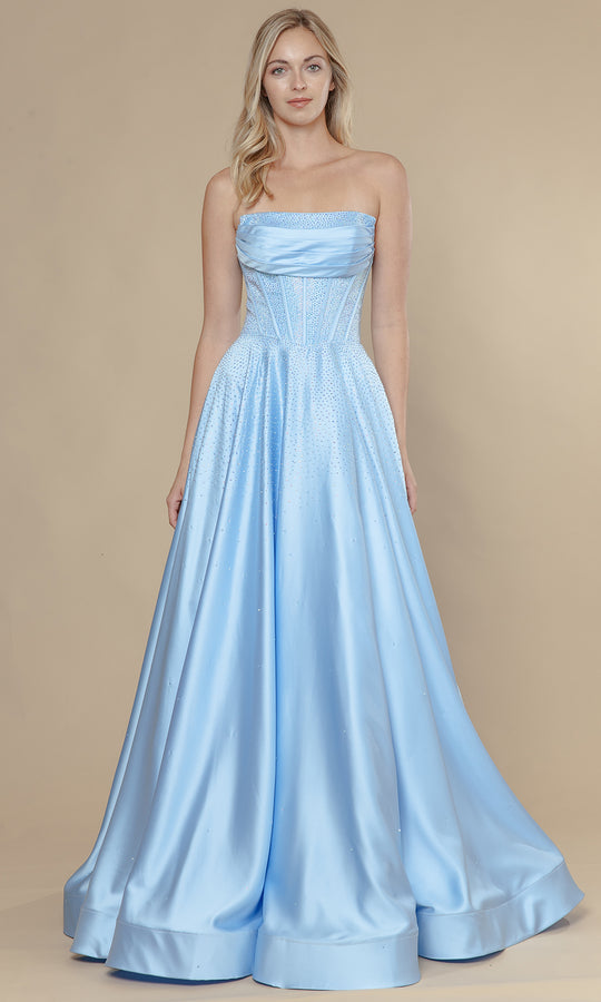 Poly USA 25132 - Straight Neckline A-Line Prom Dress