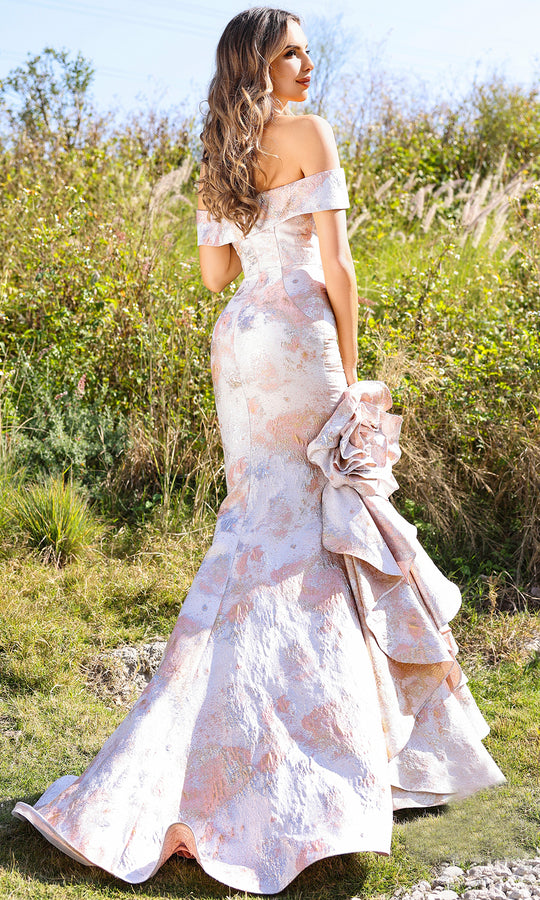 Terani Couture 252M5318 - Metallic Off Shoulder Mermaid Gown
