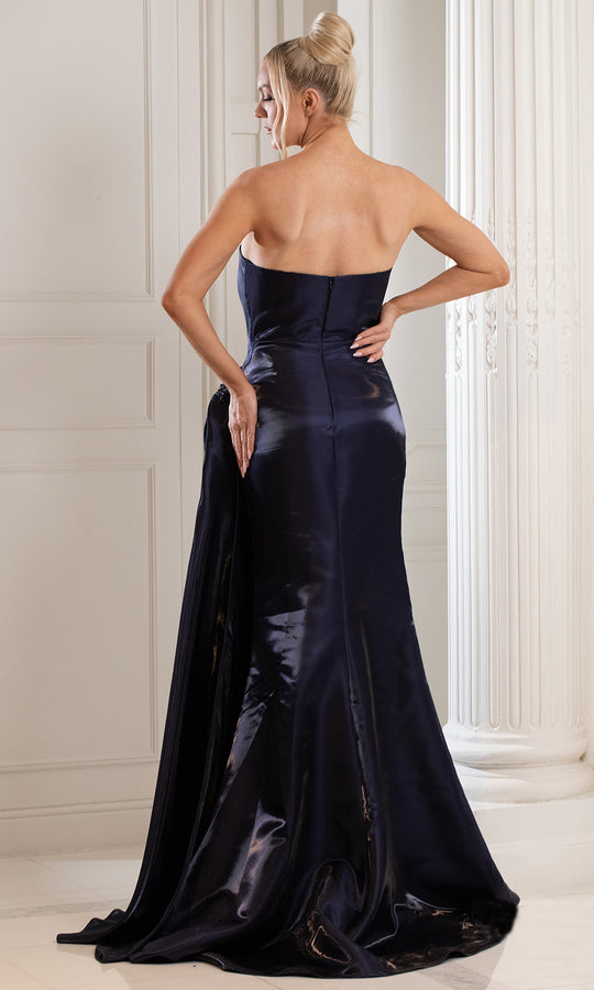 Terani Couture 252E5150 - One Shoulder Sheath Gown with Slit