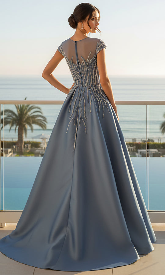 Terani Couture 261E6254 Beaded Mikado Dress