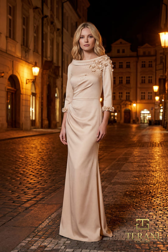 Terani Couture 261E6701 Embellished Crepe Dress