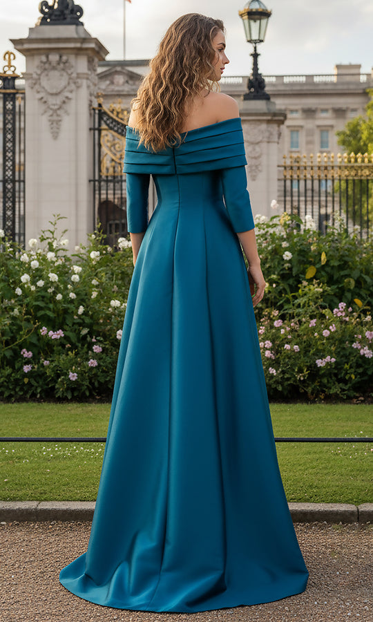 Terani Couture 261M6434 - Pleated Off Shoulder Mikado Gown