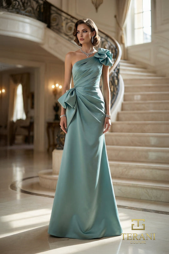 Terani Couture 262E7132 - One Shoulder Ruched Evening Gown