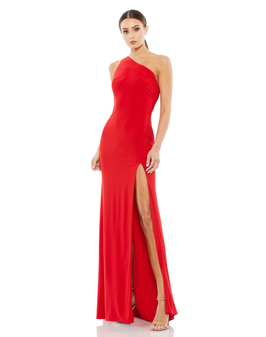 Ieena Duggal - 26512 One-Shoulder Open Back Simple Prom Gown