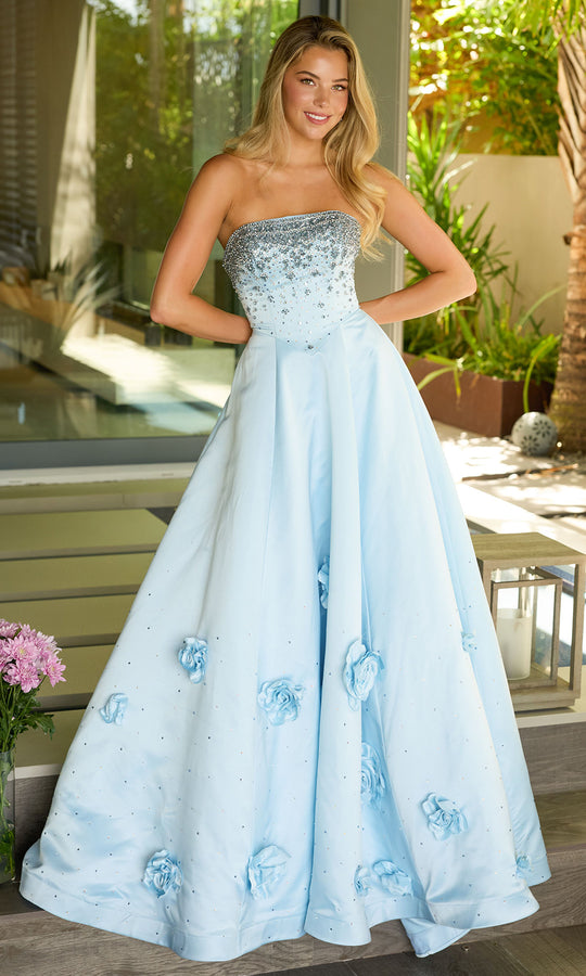 Ava Presley 26532 - Strapless Beaded Floral Ballgown