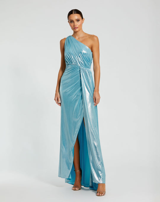 Ieena Duggal - 26537 One Shoulder Metallic Junior Prom Gown