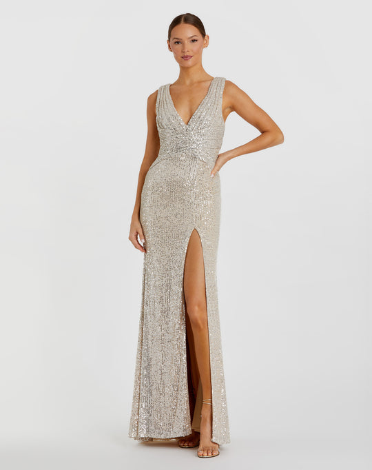 Ieena Duggal - 26598 Sequined Sheath Evening Dress