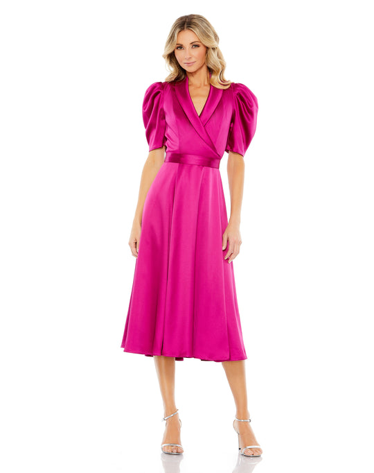 Ieena Duggal 26628 - Collared V-Neck A-Line Formal Dress