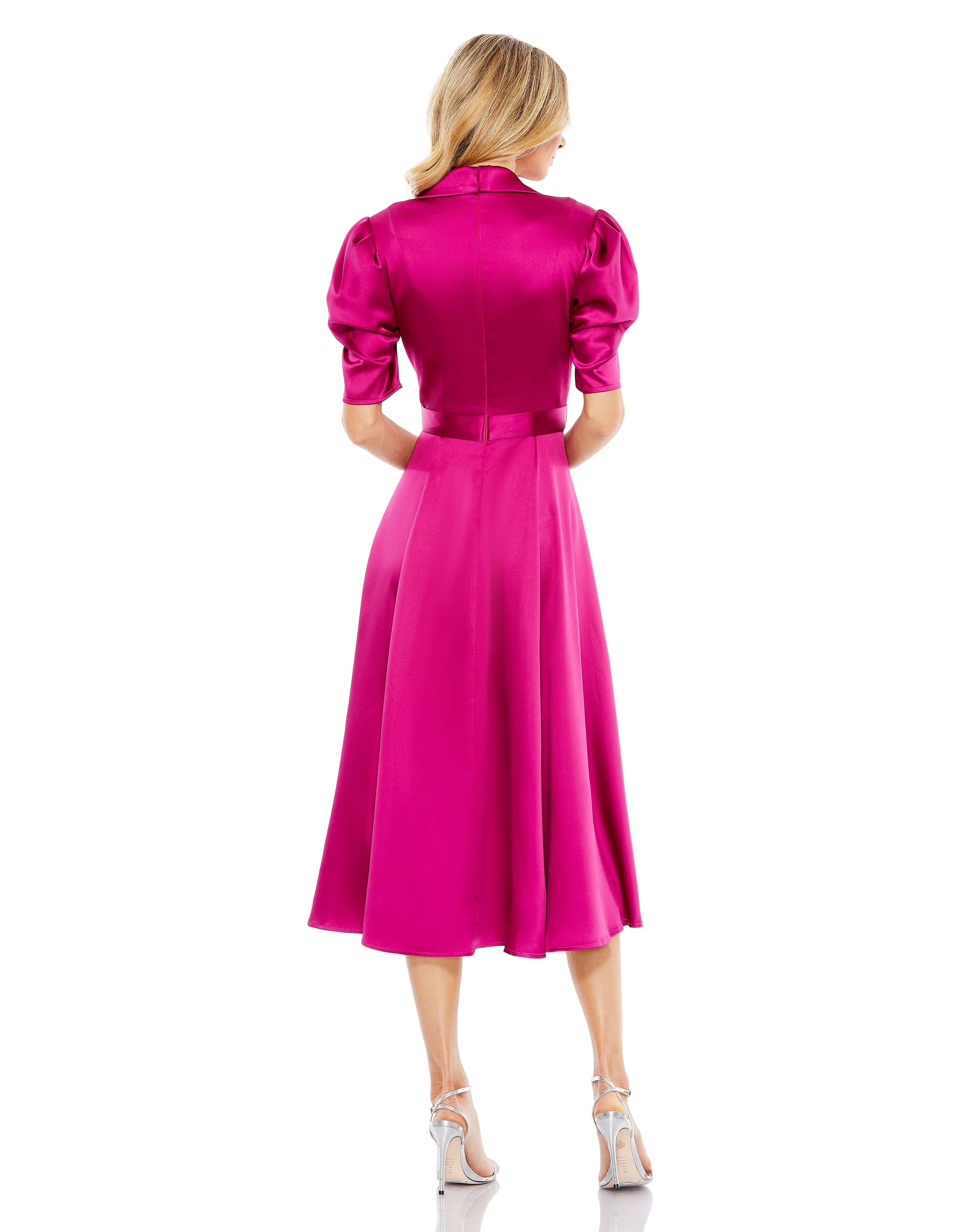 26628 Ieena Duggal 26628 - Collared V-Neck A-Line Formal Dress – Couture Candy