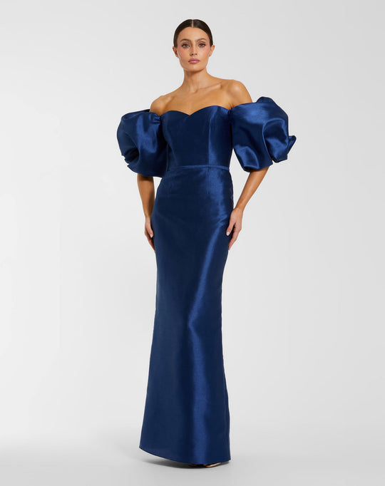 Ieena Duggal 27276 - Puff Sleeve Off Shoulder Evening Dress