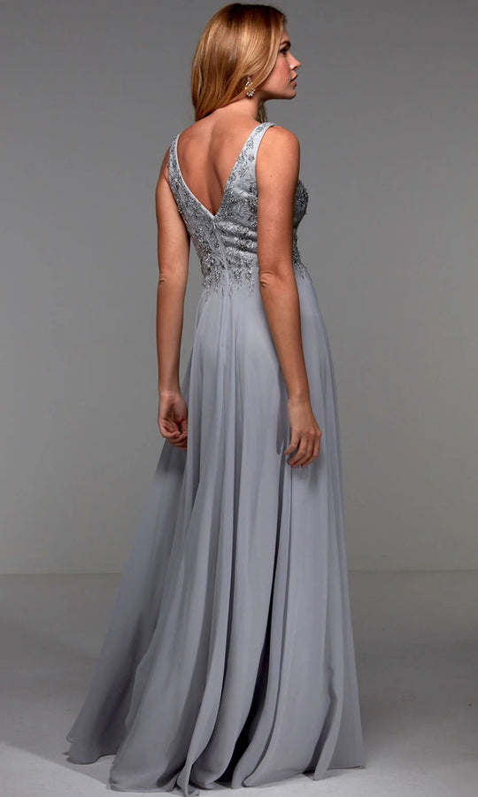Alyce Paris 27473 - Embroidered Chiffon A-line Evening Gown