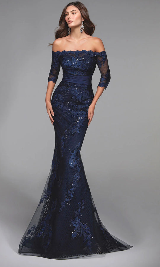 Alyce Paris 27495 - Lace Embroidered Mermaid Formal Gown
