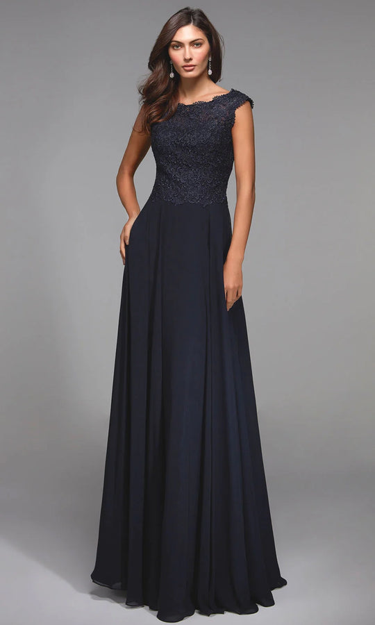 Alyce Paris 27504 - Lace Bodice Bateau Neckline Gown