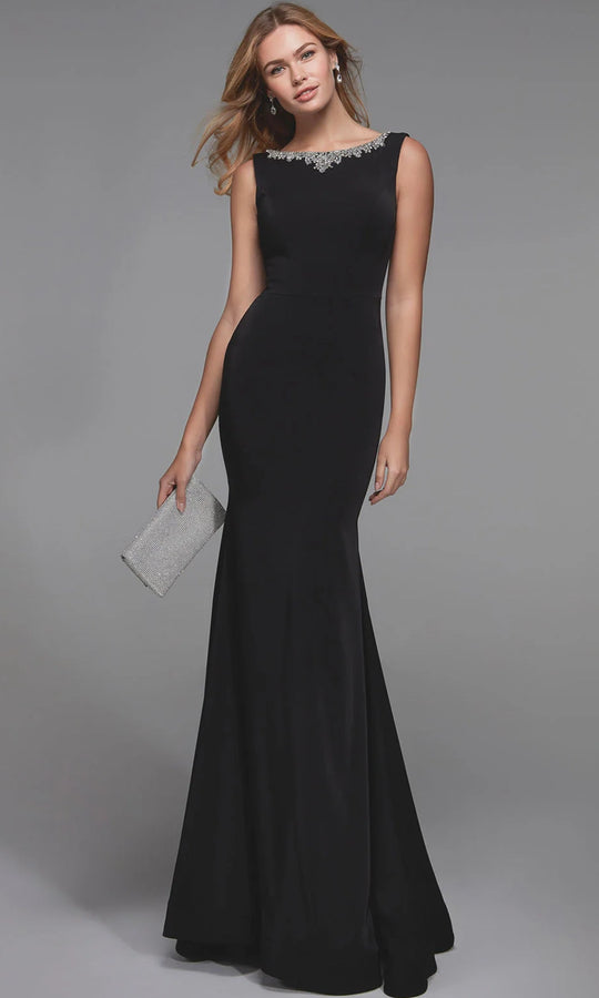 Alyce Paris 27538 - Bateau Neck Faille Sheath Gown