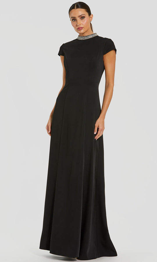 Mac Duggal 27564 - Beaded Collar High Neck Prom Gown