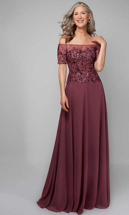 Alyce Paris 27566 - Beaded Lace Bodice Off Shoulder Dress