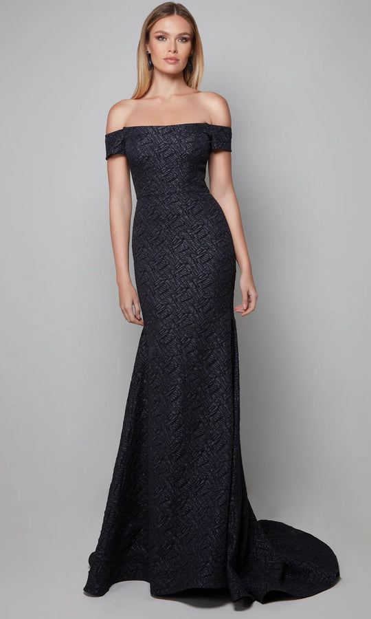 Alyce Paris 27578 - Straight Neckline Textured Sheath Gown