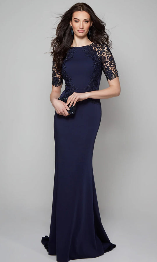Alyce Paris 27585 - Illusion Lace Sleeve Evening Dress