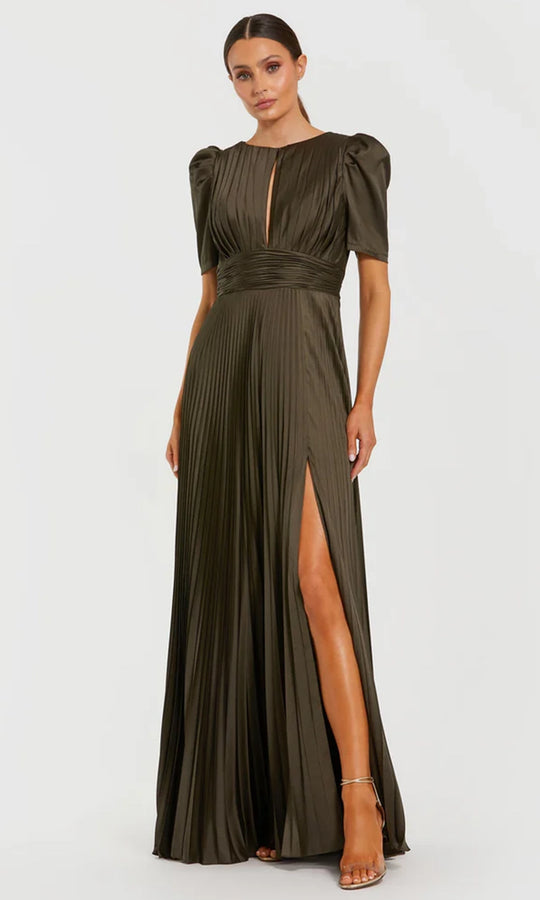 Mac Duggal 27616 - Pleated Charmeuse A-Line Evening Dress