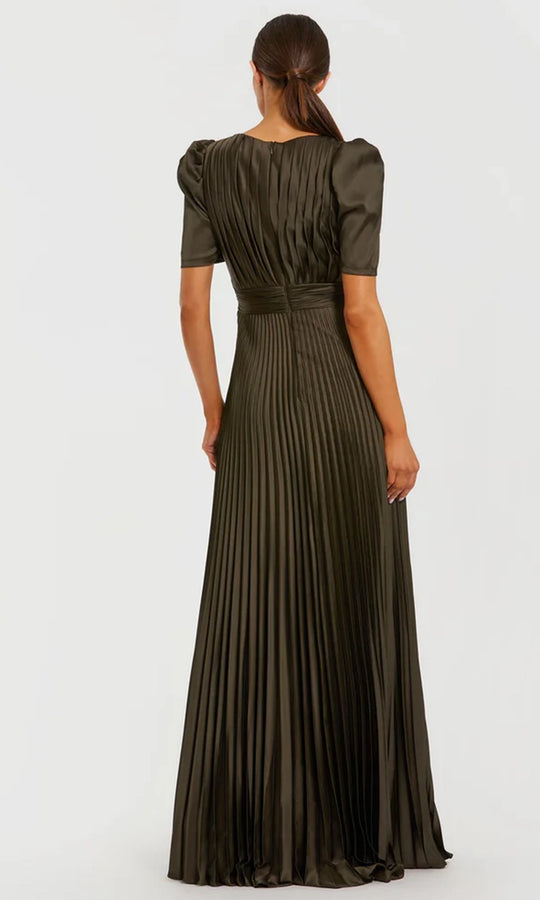 Mac Duggal 27616 - Pleated Charmeuse A-Line Evening Dress