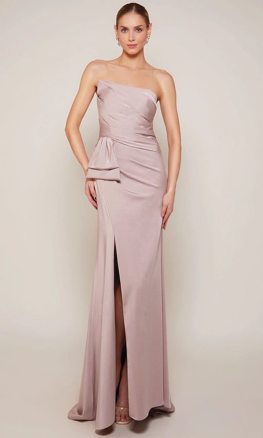 Alyce Paris 27658 - Strapless Crepe Gown with Side Peplum